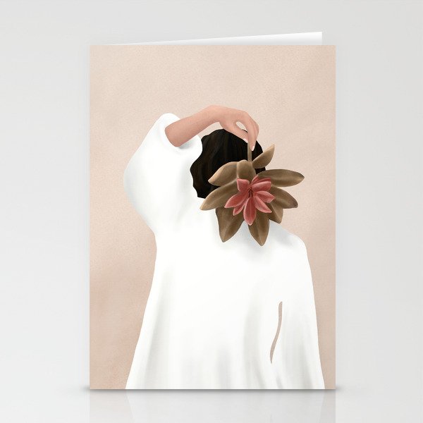 With a Flower Stationery Card Gallery Image 1