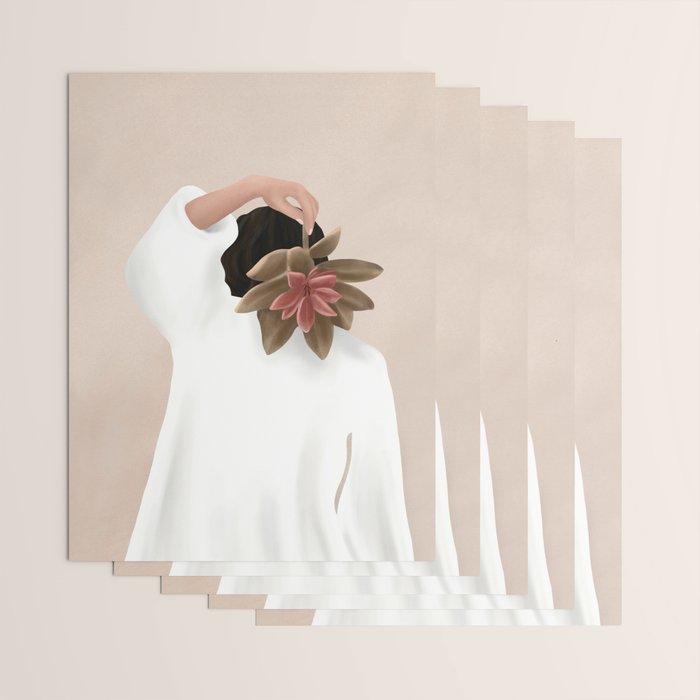With a Flower Wrapping Paper Gallery Image 3