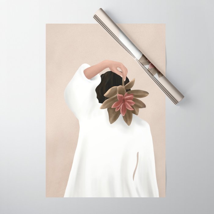 With a Flower Wrapping Paper Gallery Image 1
