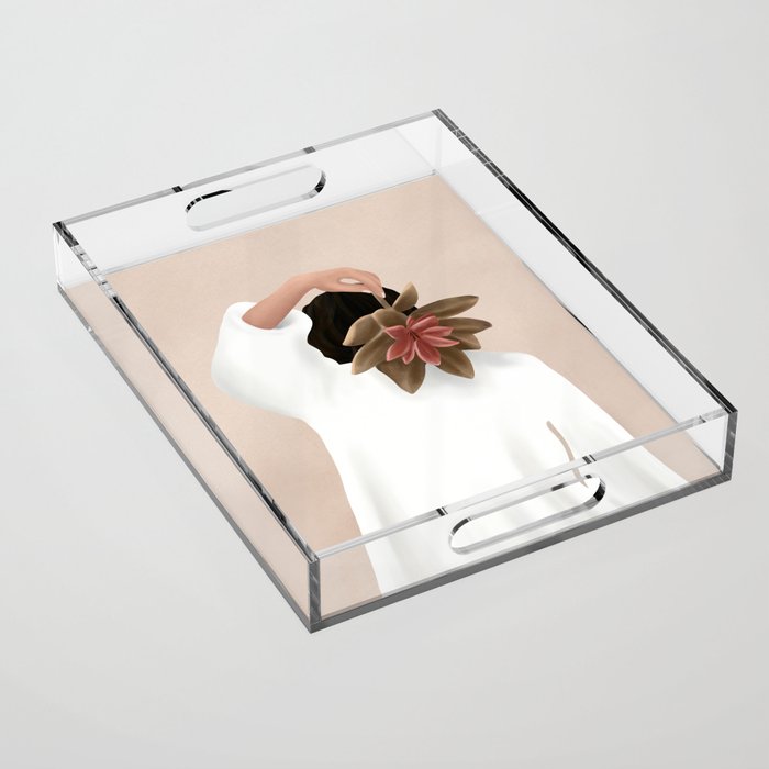 With a Flower Acrylic Tray Gallery Image 1
