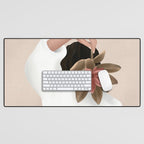 With a Flower Desk Mat Gallery Image 1