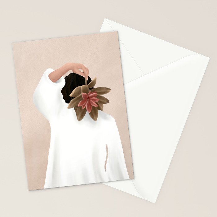 With a Flower Stationery Card Gallery Image 2