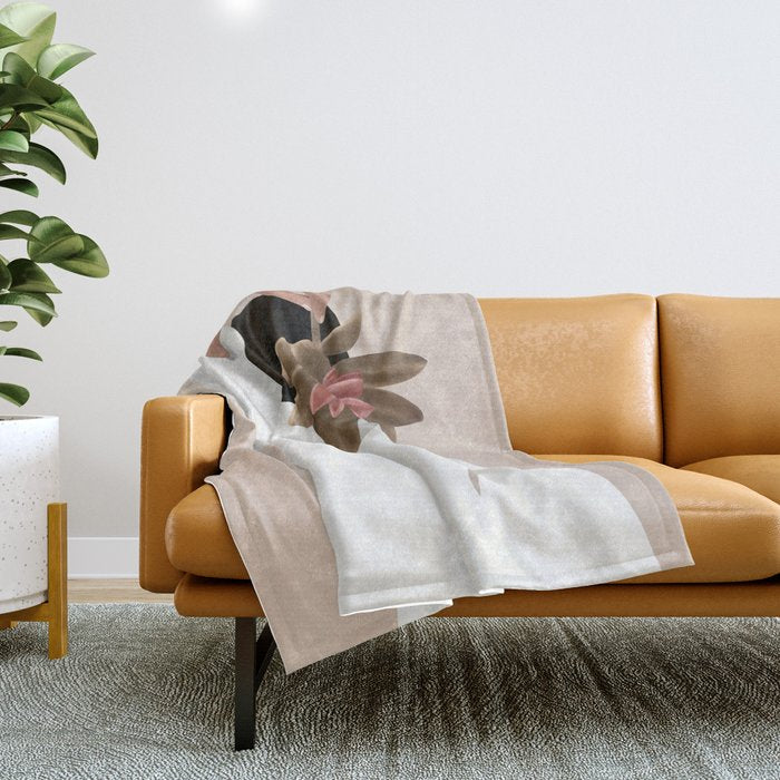With a Flower Throw Blanket Gallery Image 1