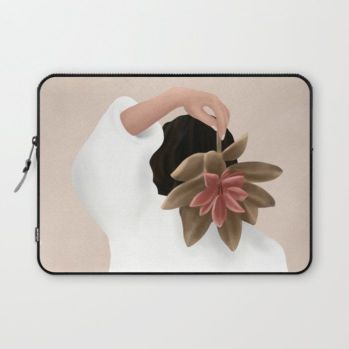 With a Flower Laptop Sleeve Gallery Image 1