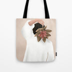 With a Flower Tote Bag Gallery Image 1