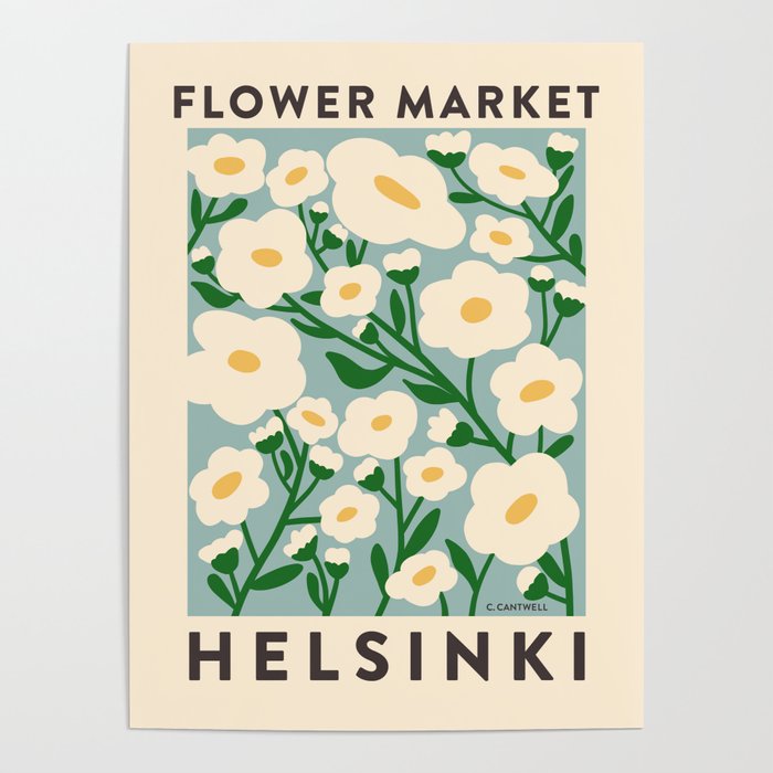 Flower Market Helsinki - Matisse Inspired Poster Gallery Image 4