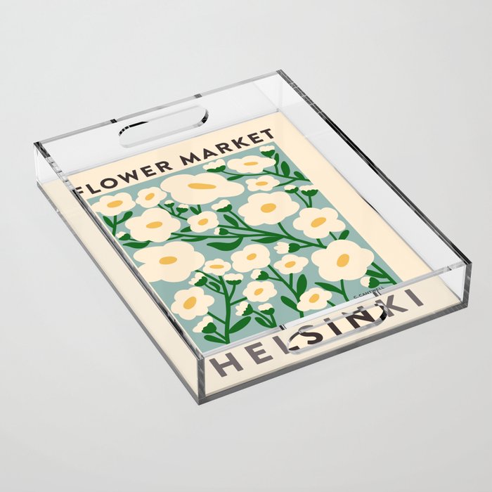 Flower Market Helsinki - Matisse Inspired Acrylic Tray Gallery Image 1