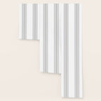 Farmhouse Ticking Stripes in Gray on White Wallpaper Gallery Image 3