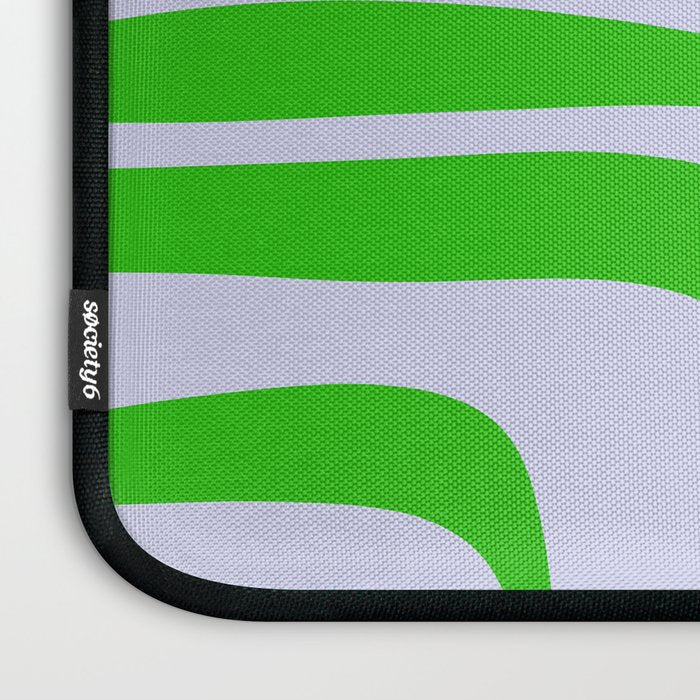 Abstract Lime and Lavender Mid Century Modern Palm Springs Pattern Laptop Sleeve Gallery Image 3