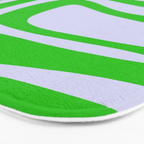 Abstract Lime and Lavender Mid Century Modern Palm Springs Pattern Bath Mat Gallery Image 3