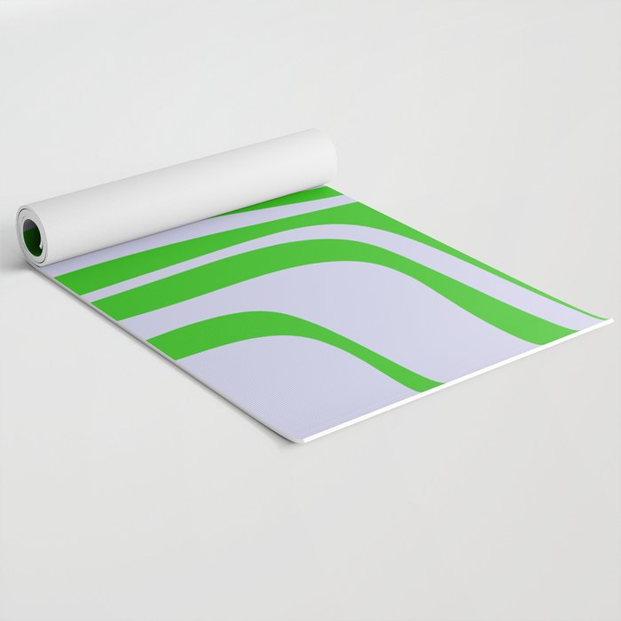 Abstract Lime and Lavender Mid Century Modern Palm Springs Pattern Yoga Mat Gallery Image 2