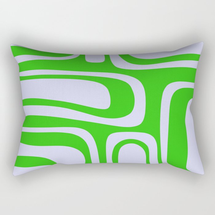 Abstract Lime and Lavender Mid Century Modern Palm Springs Pattern Rectangular Pillow Gallery Image 2