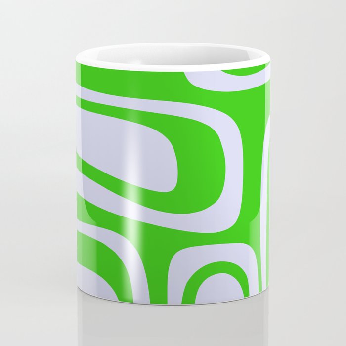 Abstract Lime and Lavender Mid Century Modern Palm Springs Pattern Coffee Mug Gallery Image 4