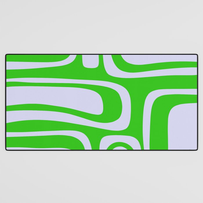 Abstract Lime and Lavender Mid Century Modern Palm Springs Pattern Desk Mat Gallery Image 3