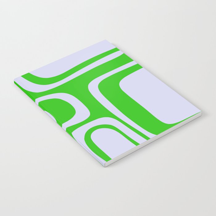 Abstract Lime and Lavender Mid Century Modern Palm Springs Pattern Notebook Gallery Image 2