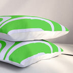Abstract Lime and Lavender Mid Century Modern Palm Springs Pattern Pillow Sham Gallery Image 3