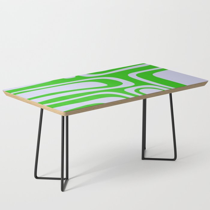 Abstract Lime and Lavender Mid Century Modern Palm Springs Pattern Coffee Table Gallery Image 1
