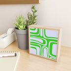 Abstract Lime and Lavender Mid Century Modern Palm Springs Pattern Mini Art Print Gallery Image 2
