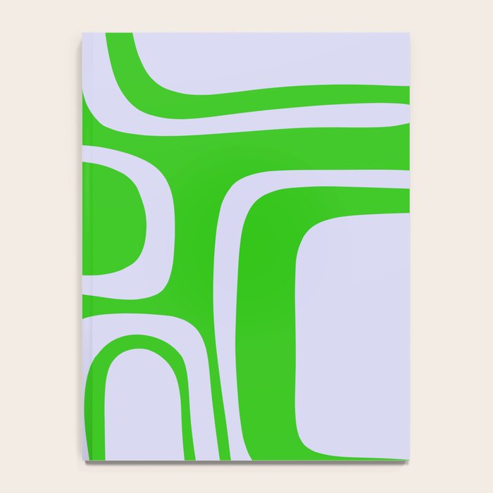 Abstract Lime and Lavender Mid Century Modern Palm Springs Pattern Notebook Gallery Image 4