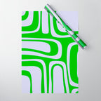Abstract Lime and Lavender Mid Century Modern Palm Springs Pattern Wrapping Paper Gallery Image 1