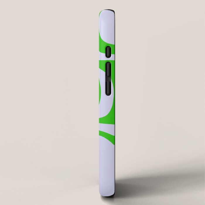 Abstract Lime and Lavender Mid Century Modern Palm Springs Pattern iPhone Case Gallery Image 2