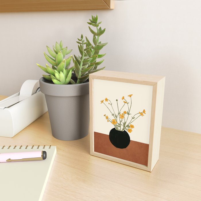 Blooming Wildflowers Yellow 2 Mini Art Print Gallery Image 2