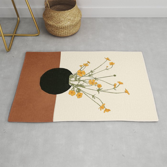 Blooming Wildflowers Yellow 2 Rug Gallery Image 1