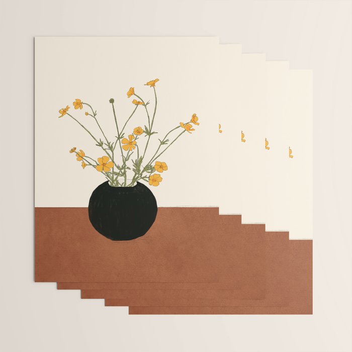 Blooming Wildflowers Yellow 2 Wrapping Paper Gallery Image 3