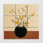 Blooming Wildflowers Yellow 2 Wood Wall Art Gallery Image 1