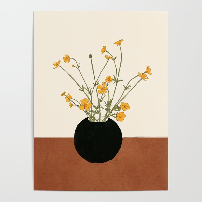 Blooming Wildflowers Yellow 2 Poster Gallery Image 4