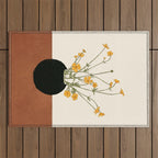 Blooming Wildflowers Yellow 2 Outdoor Rug Gallery Image 1