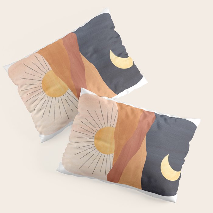 Abstract day and night Pillow Sham Gallery Image 3