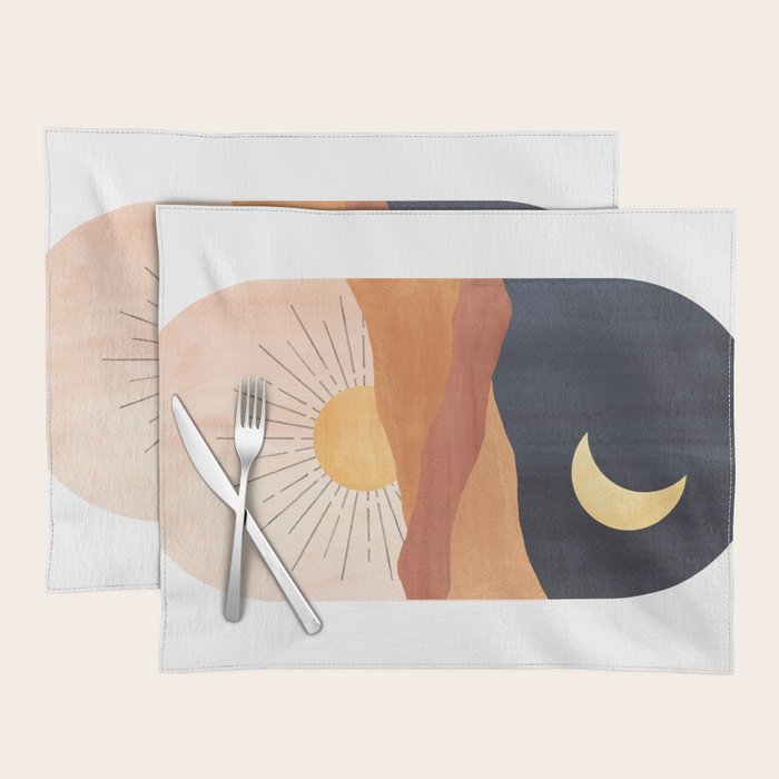 Abstract day and night Placemat Gallery Image 1