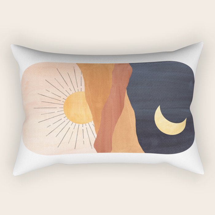 Abstract day and night Rectangular Pillow Gallery Image 2