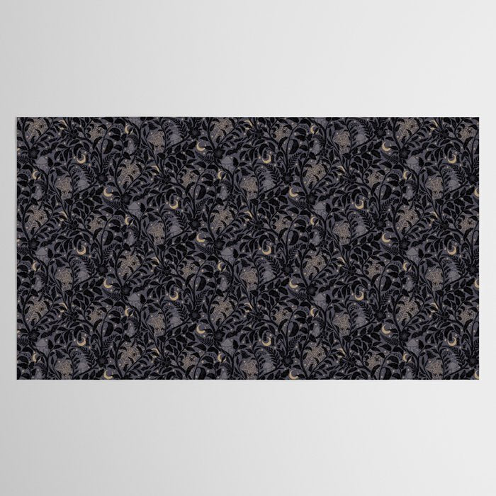 Mysterious Garden - midnight violet Tablecloth Gallery Image 2