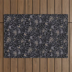 Mysterious Garden - midnight violet Outdoor Rug Gallery Image 1
