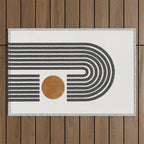 Modern Shape Art Outdoor Rug Gallery Image 1