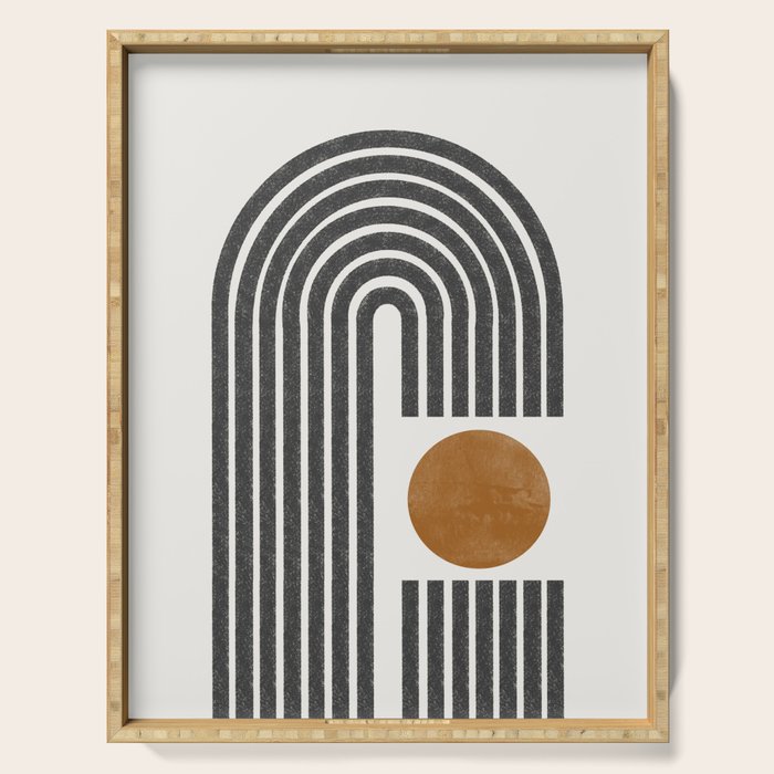 Modern Shape Art Serving Tray Gallery Image 1