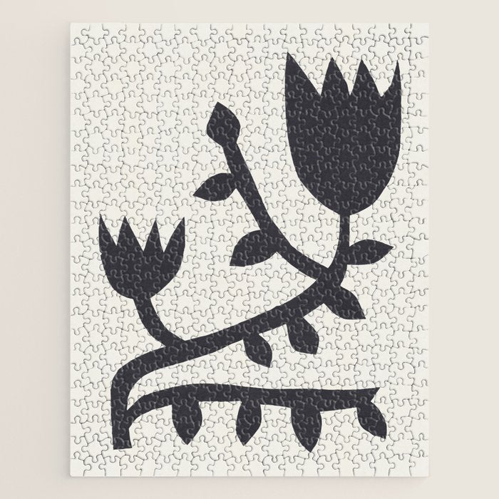Black branch with two flowers - 5/5 Jigsaw Puzzle Gallery Image 1