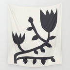 Black branch with two flowers - 5/5 Wall Tapestry Gallery Image 4