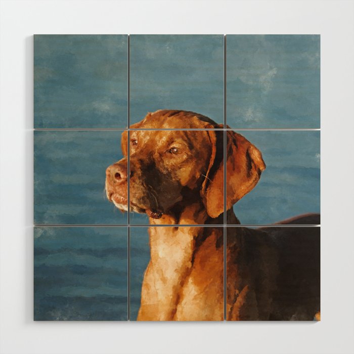 Vizsla dog - Hungarian hound Wood Wall Art Gallery Image 1