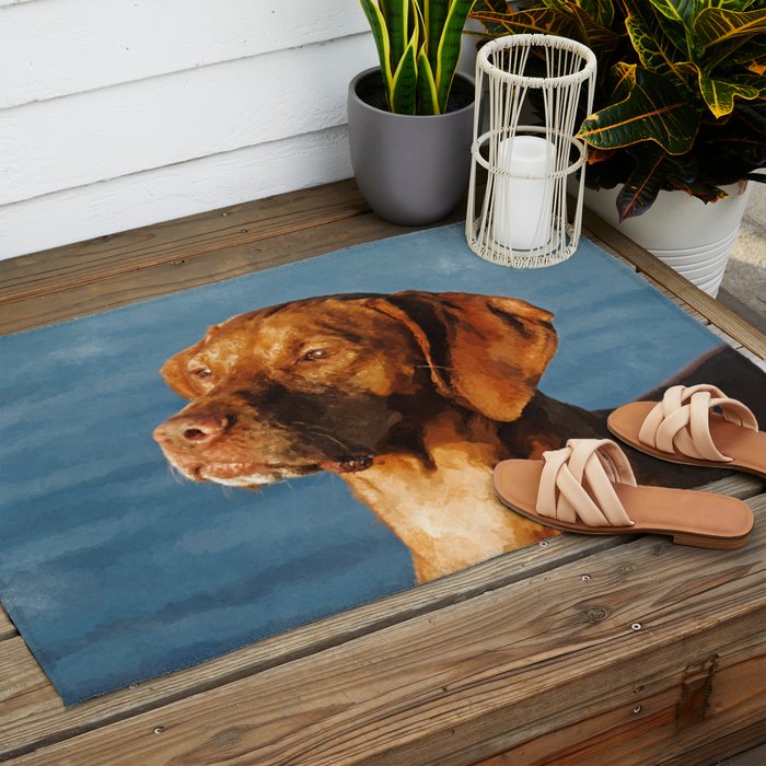 Vizsla dog - Hungarian hound Outdoor Rug Gallery Image 2