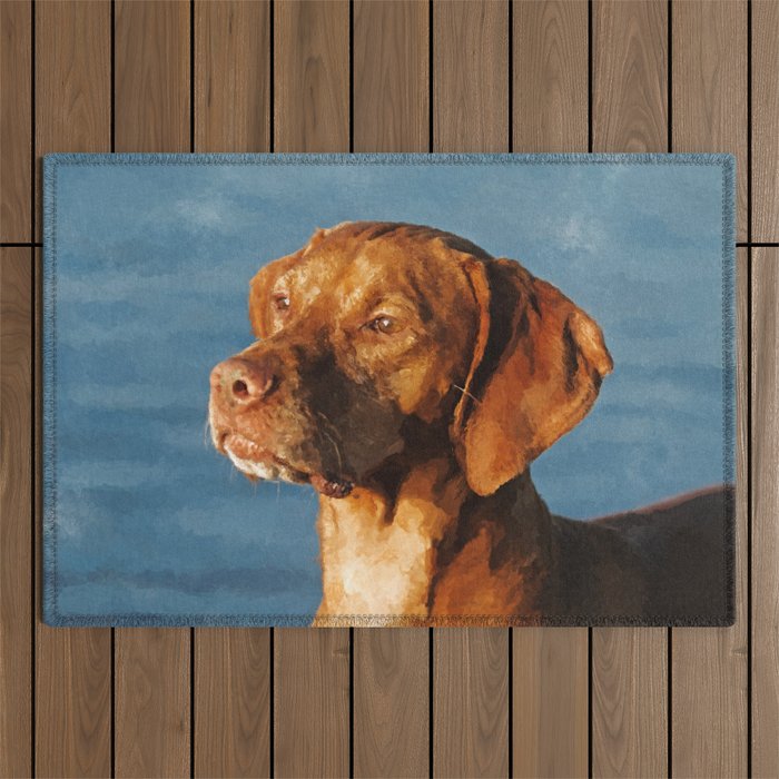 Vizsla dog - Hungarian hound Outdoor Rug Gallery Image 1