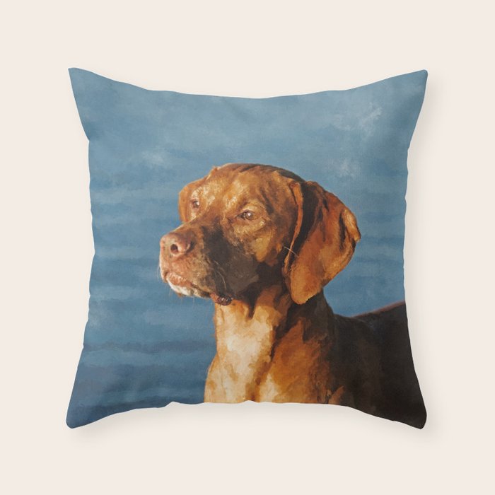 Vizsla dog - Hungarian hound Throw Pillow Gallery Image 6