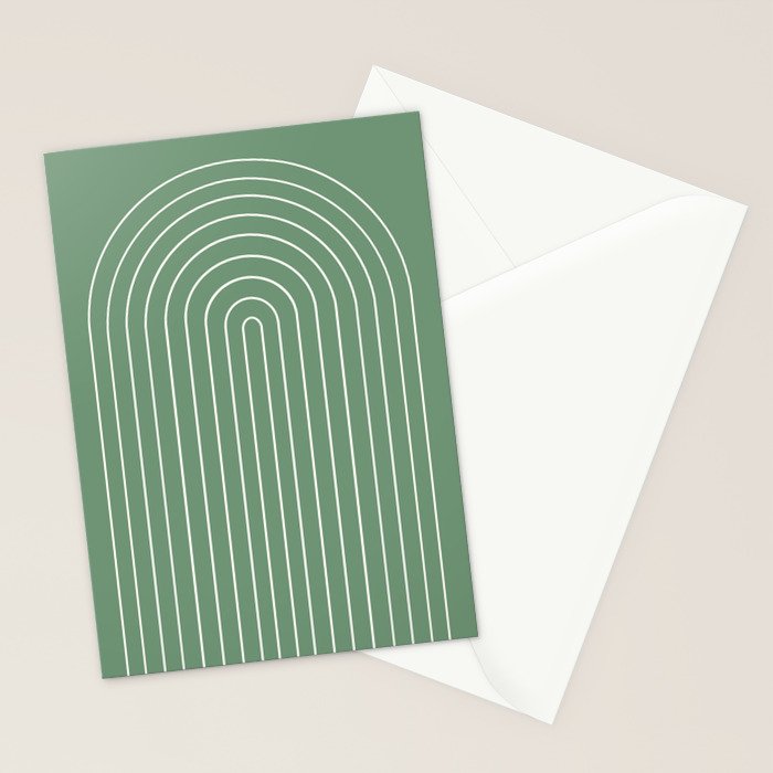 Minimal Arch XXXVIII Fresh Green Modern Geometric Lines Stationery Card Gallery Image 2