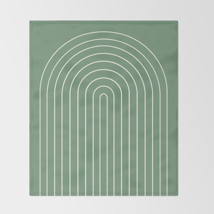 Minimal Arch XXXVIII Fresh Green Modern Geometric Lines Throw Blanket Gallery Image 2