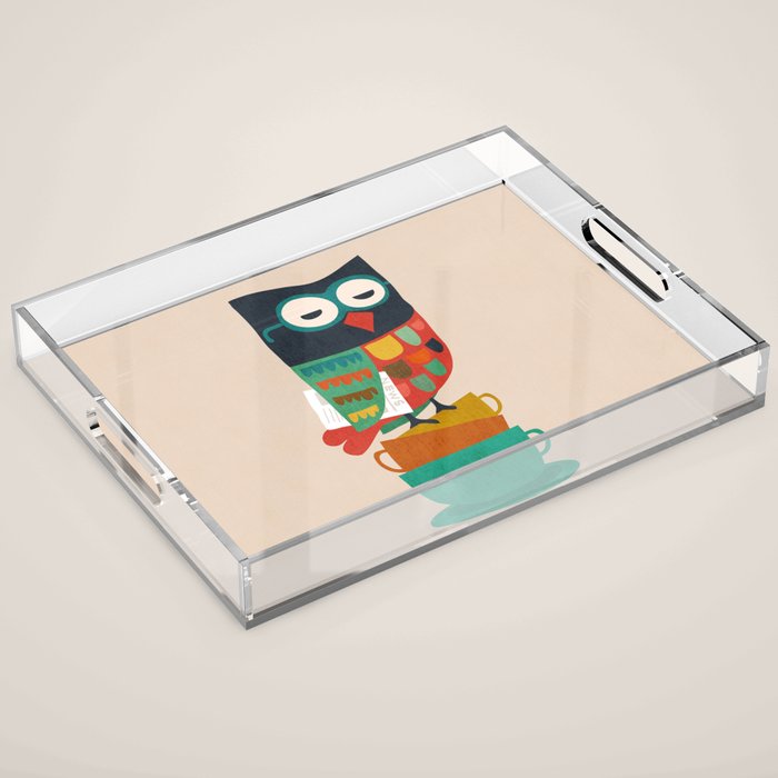 Morning Owl Acrylic Tray Gallery Image 1