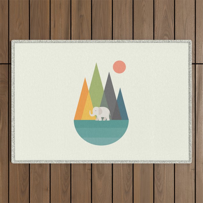 Walk In Peace Outdoor Rug Gallery Image 1