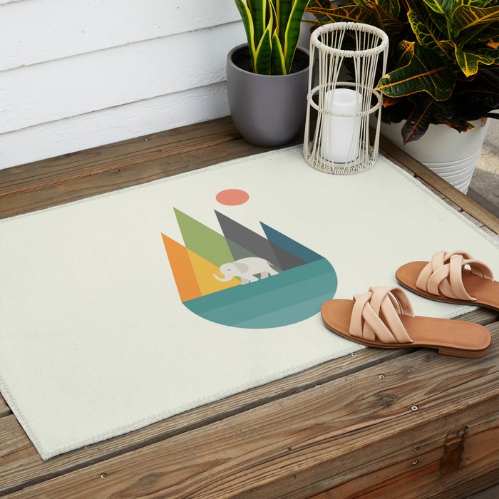Walk In Peace Outdoor Rug Gallery Image 2