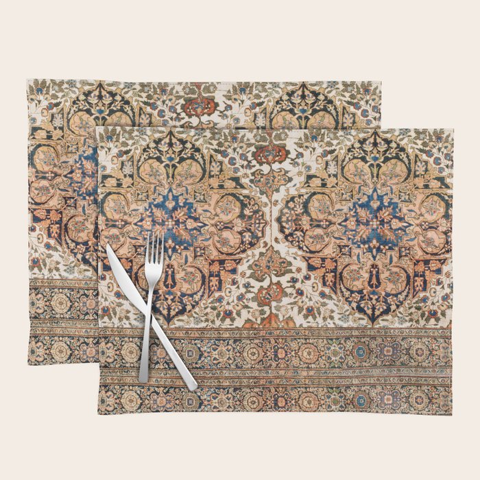 Ferahan Arak  Antique West Persian Rug Print Placemat Gallery Image 1